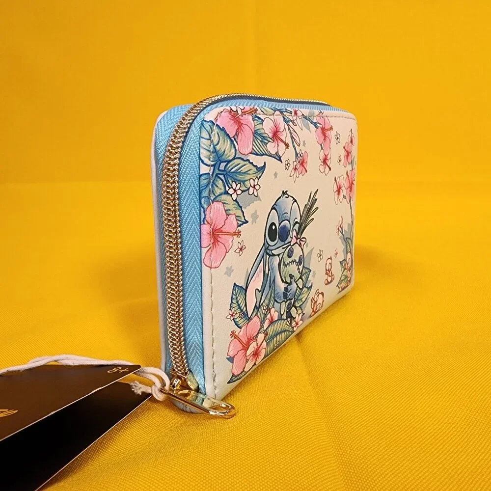 Loungefly Disney Lilo and Stitch Scrump Ducks Ducklings Floral Zip Wallet NEW